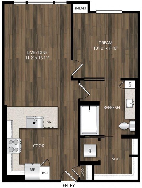 Portland Astoria Apartments in Portland, Oregon A9 Floor Plan